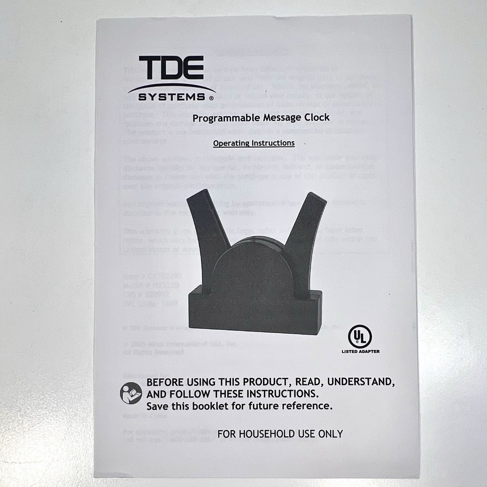 TDE Systems Programmable Message Clock LED Display Floating Message NEW Open Box - Picture 5 of 15